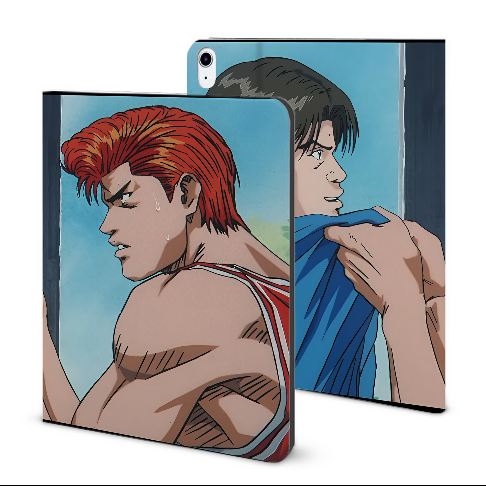 （画像用） SLAM DUNK／スラムダンク IPad ケース ブック型 PUレザー TPU 耐衝撃 軽量 薄型 ペン収納なし 全面保護 IPad 各モデル対応